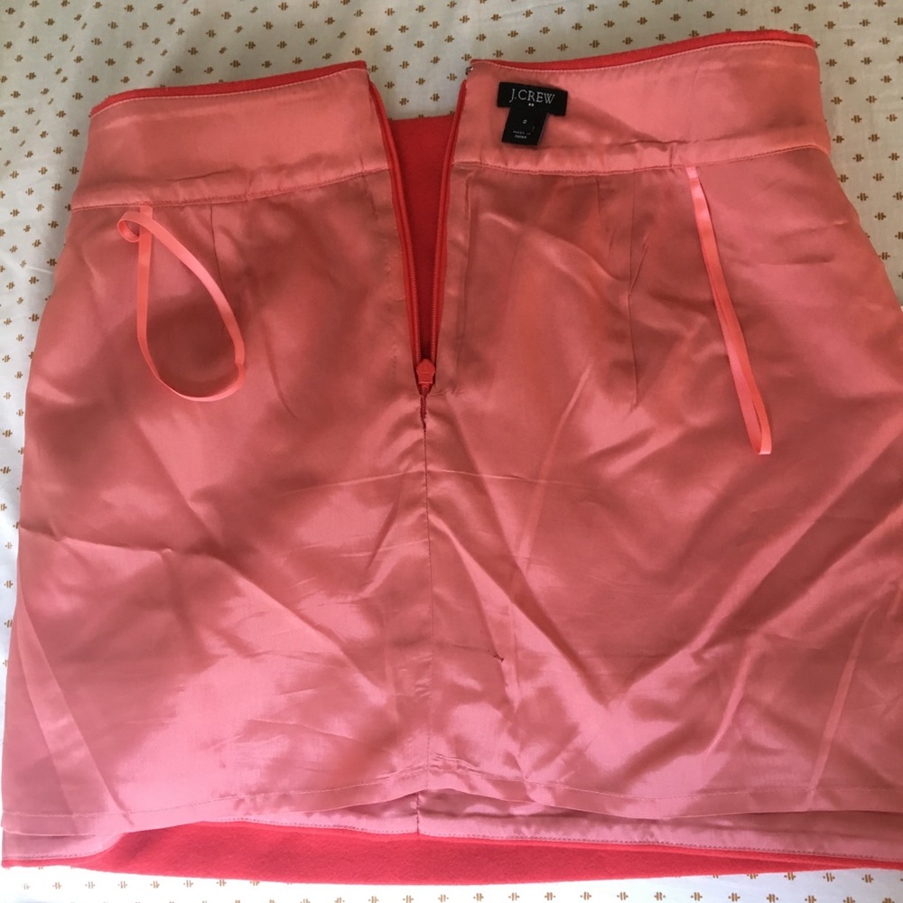 J. Crew • Coral Wool Mini Skirt - Picture 8 of 11